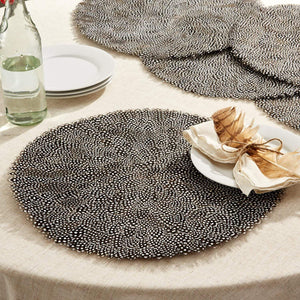 Guinea Feather Round Placemat