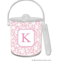 Petite Flower Monogrammed Lucite Ice Bucket