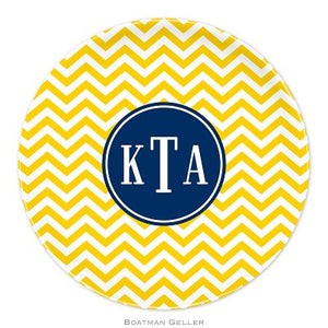 Chevron Melamine Plate