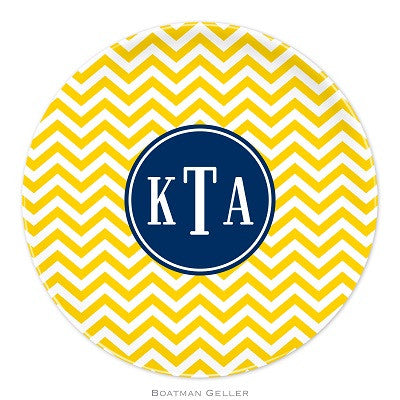 Chevron Melamine Plate