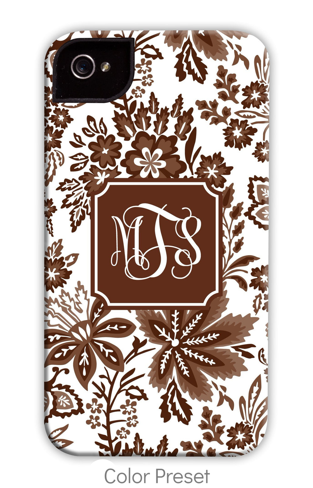 Classic Floral Chocolate Phone Case