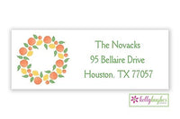 Winter Citrus Holiday Address Labels
