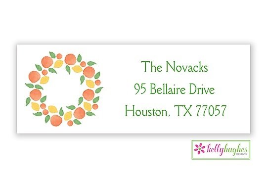 Winter Citrus Holiday Address Labels