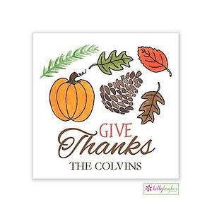 The Woodlands Thanksgiving Holiday Gift Sticker