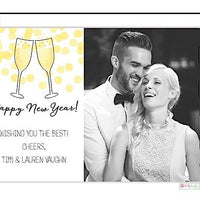 Champagne Toast Holiday Photo Card