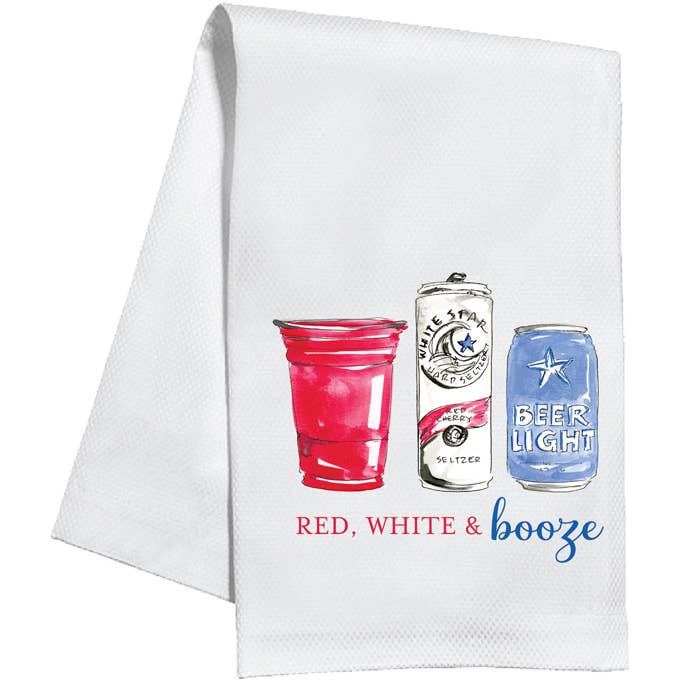 Red, White & Booze Kitchen Towel