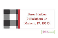 Buffalo Check Modern Address Labels
