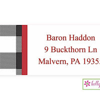 Buffalo Check Modern Address Labels