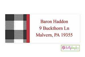 Buffalo Check Modern Address Labels