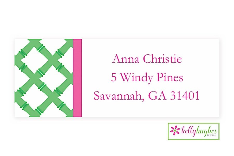 Green Bamboo Modern Address Labels