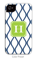 Bamboo Link Navy Phone Case
