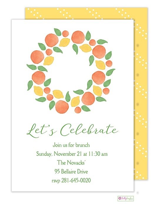 Winter Citrus - Fall Holiday Invitation