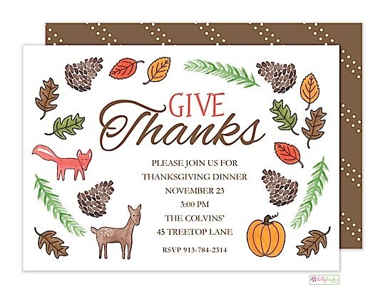 The Woodlands - Thanksgiving Holiday Invitation