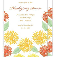 Garden Mums - Thanksgiving Holiday Invitation