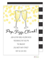 Champagne Toast - New Year's Eve Holiday Invitation
