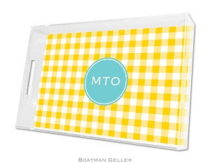 Classic Check Lucite Tray
