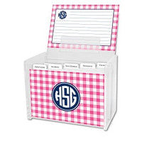 Classic Check Recipe Box