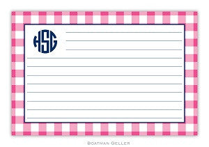 Classic Check Recipe Card