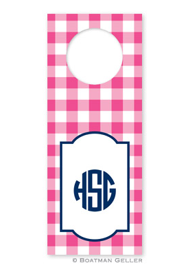 Classic Check Wine Tags