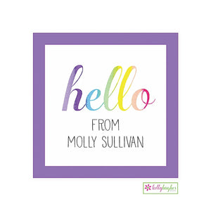 Rainbow Hello Classic Calling Card