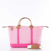 Monogrammed Stripes Weekender
