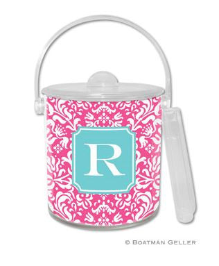 Chloe Monogrammed Lucite Ice Bucket