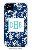 Coral Repeat Navy Phone Case
