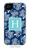 Coral Repeat Navy Phone Case
