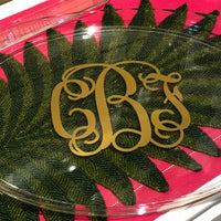 Oval Acrylic Tray with Handles