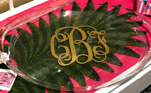 Oval Acrylic Tray with Handles