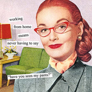 Anne Taintor Working From Home Cocktail Napkins