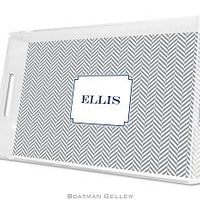 Herringbone Lucite Tray