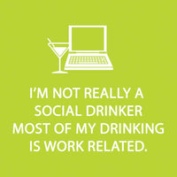 Social Drinker Cocktail Napkin