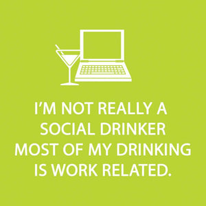 Social Drinker Cocktail Napkin