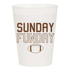 Sunday Funday Football Tailgate Frosted Cups