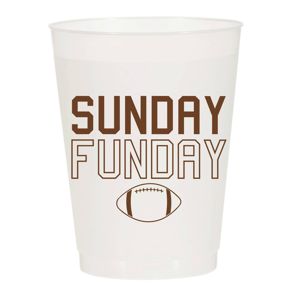 Sunday Funday Football Tailgate Frosted Cups