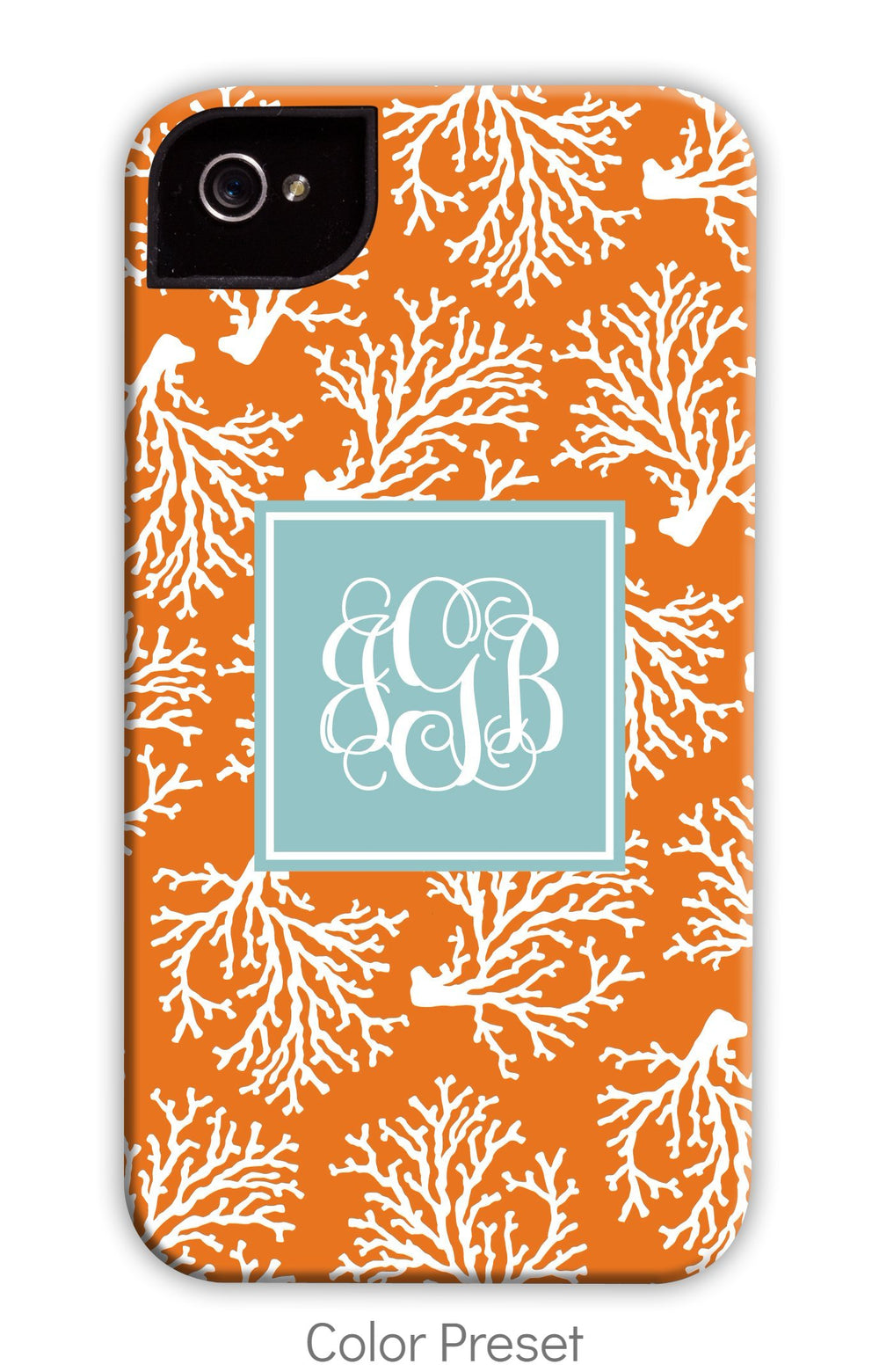 Coral Repeat Orange Phone Case