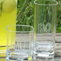 Monogrammed Square Acrylic Tumblers