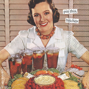 Anne Taintor Pin This Cocktail Napkins
