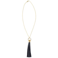 Leather Tassel Necklace