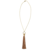 Leather Tassel Necklace
