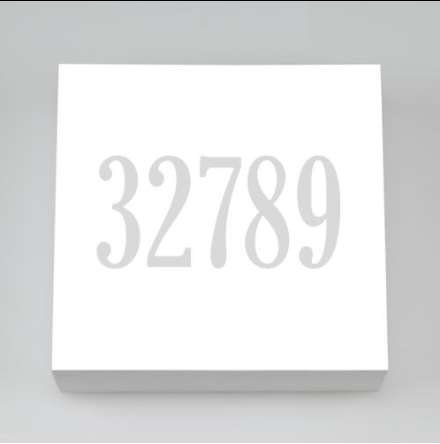 Zip Code Watercolor Desk Slab - White