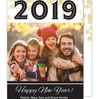 New Year Confetti Holiday Photo Card