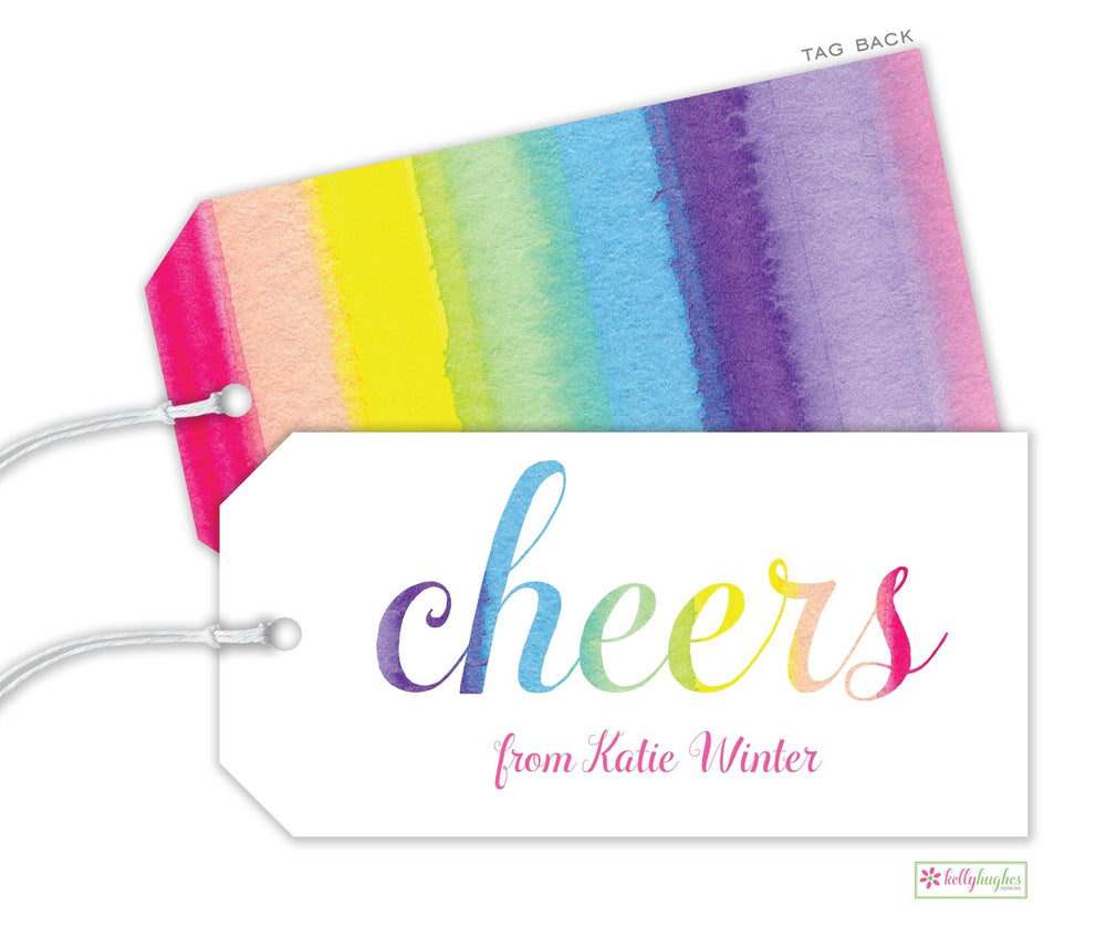 Rainbow Cheers Gift Tag