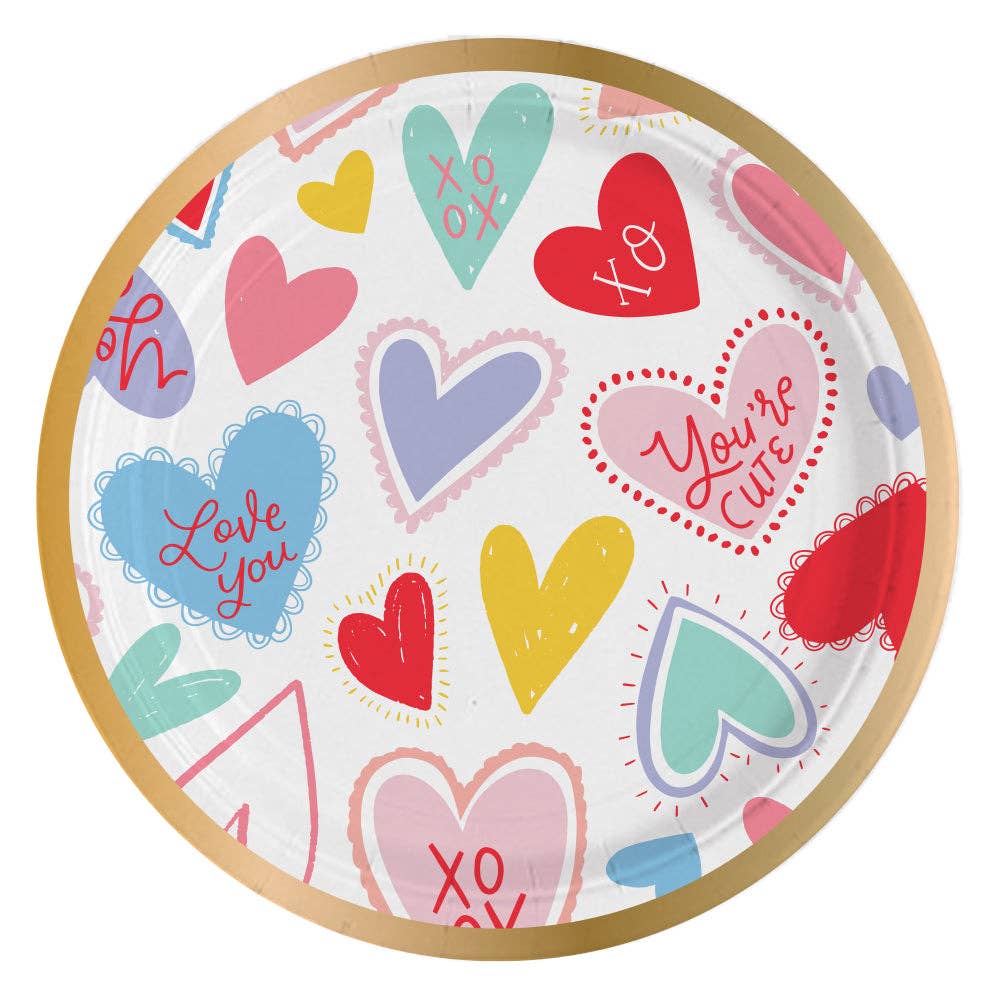 Valentine's  Fun Hearts Paper Plate