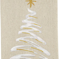 Christmas Tree Painted Flour Sack Towel