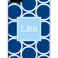Circle Chain Navy Phone Case