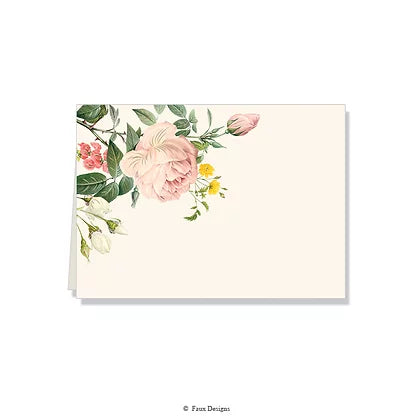 Personalized Posy Folded Notes
