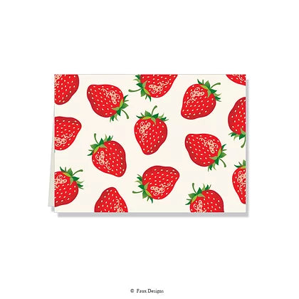 Strawberries Folded Notes