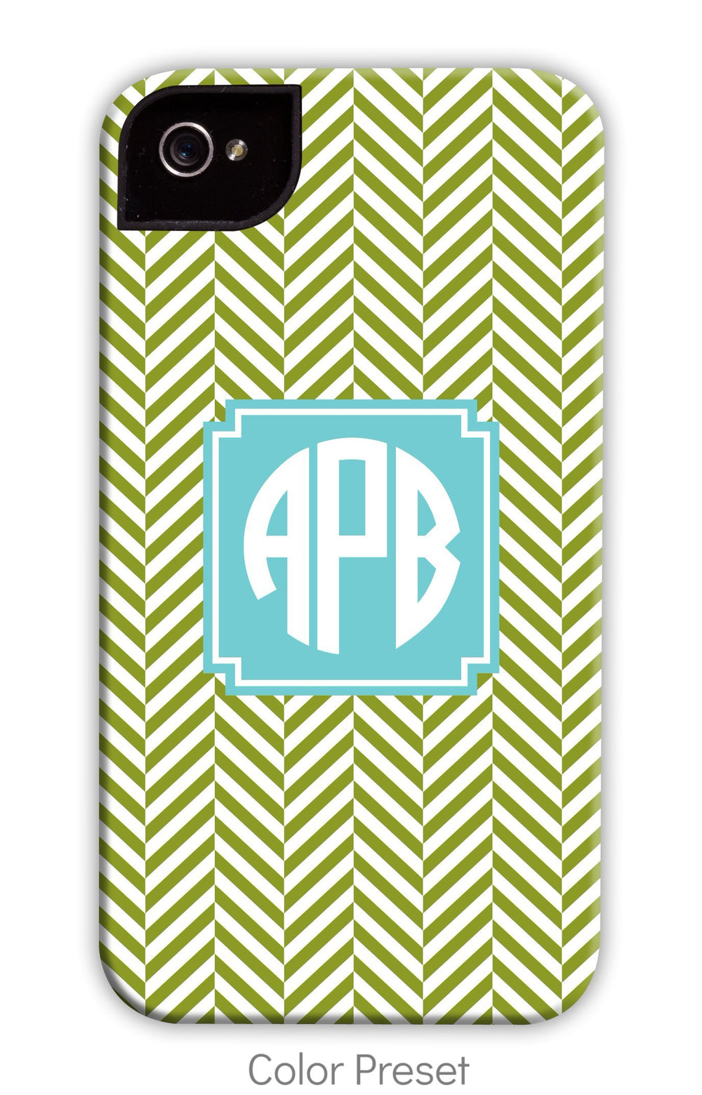 Herringbone Green Phone Case